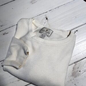 Express Tricot Cream Cable Knit Long Sleeve‎ Sweater Size L